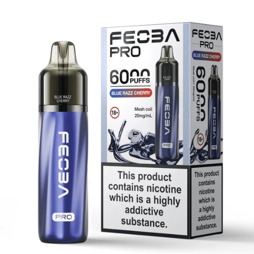 Feoba Pro 6000 Disposable Device 20MG - Pack of 5 - Eliquid Base - Blueberry Ice